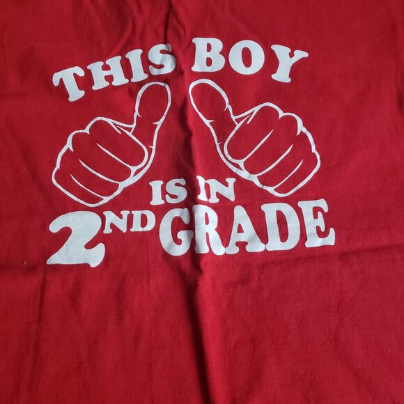 Back to School Custom Boy's Second Grade Tee/Plaid Shorts Size 12 Must See! - Picture 2 of 6